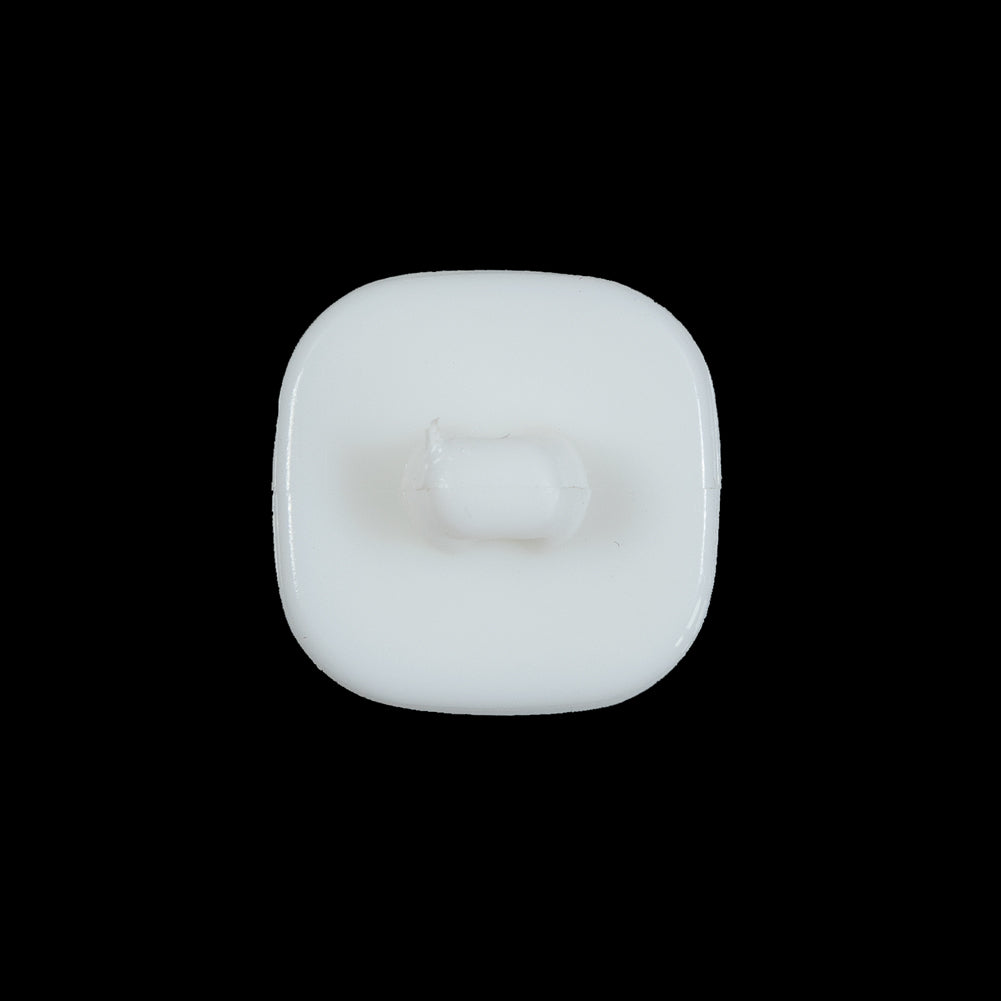 White Plastic Beveled Shank Back Button - 30L/19mm