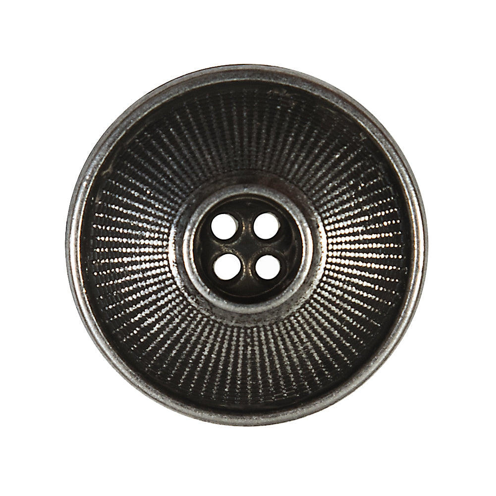Italian Silver Metal 4-Hole Button - 44L/28mm