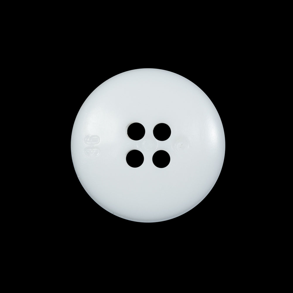White Geometric 4-Hole Plastic Button - 36L/23mm