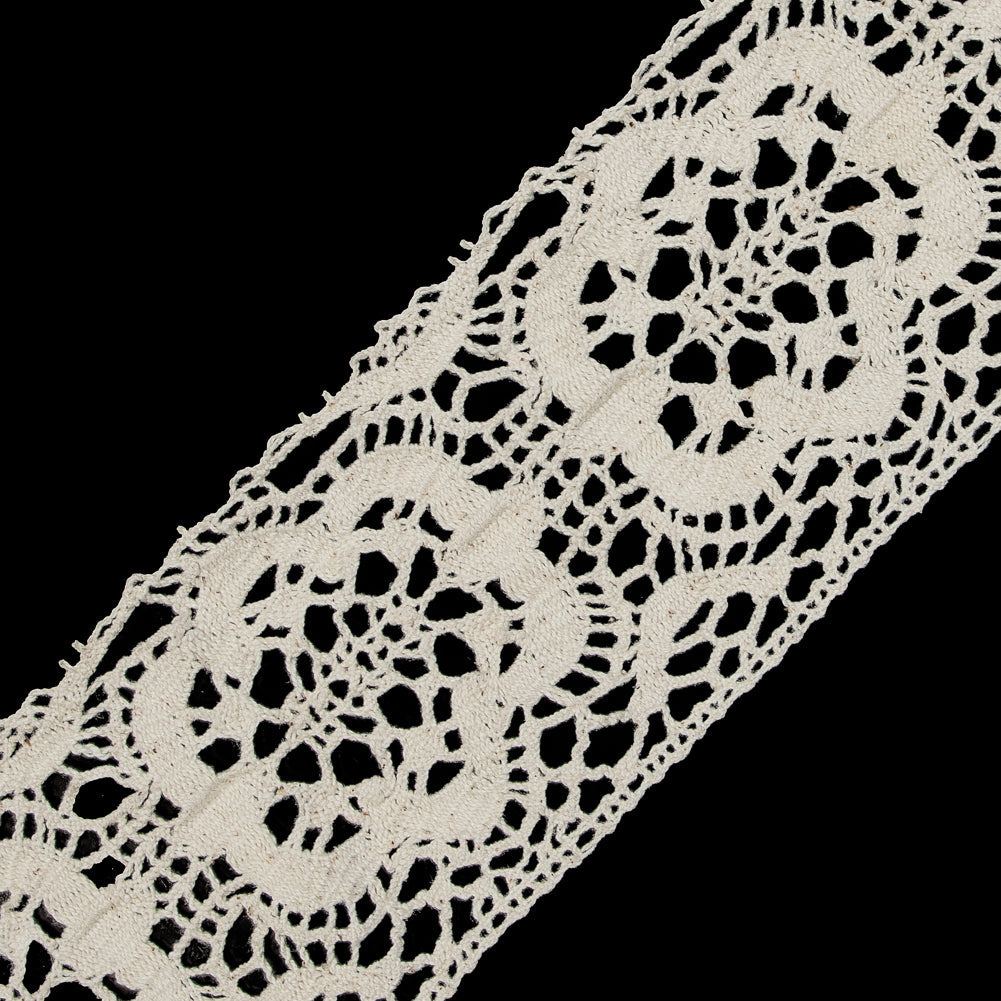 Natural Crochet Lace Trim - 2.75"