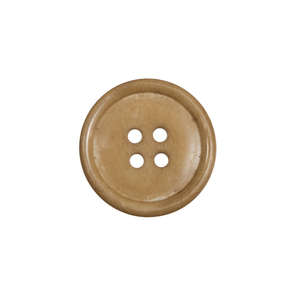 Light Tan Horn 4-Hole Button - 32L/20mm