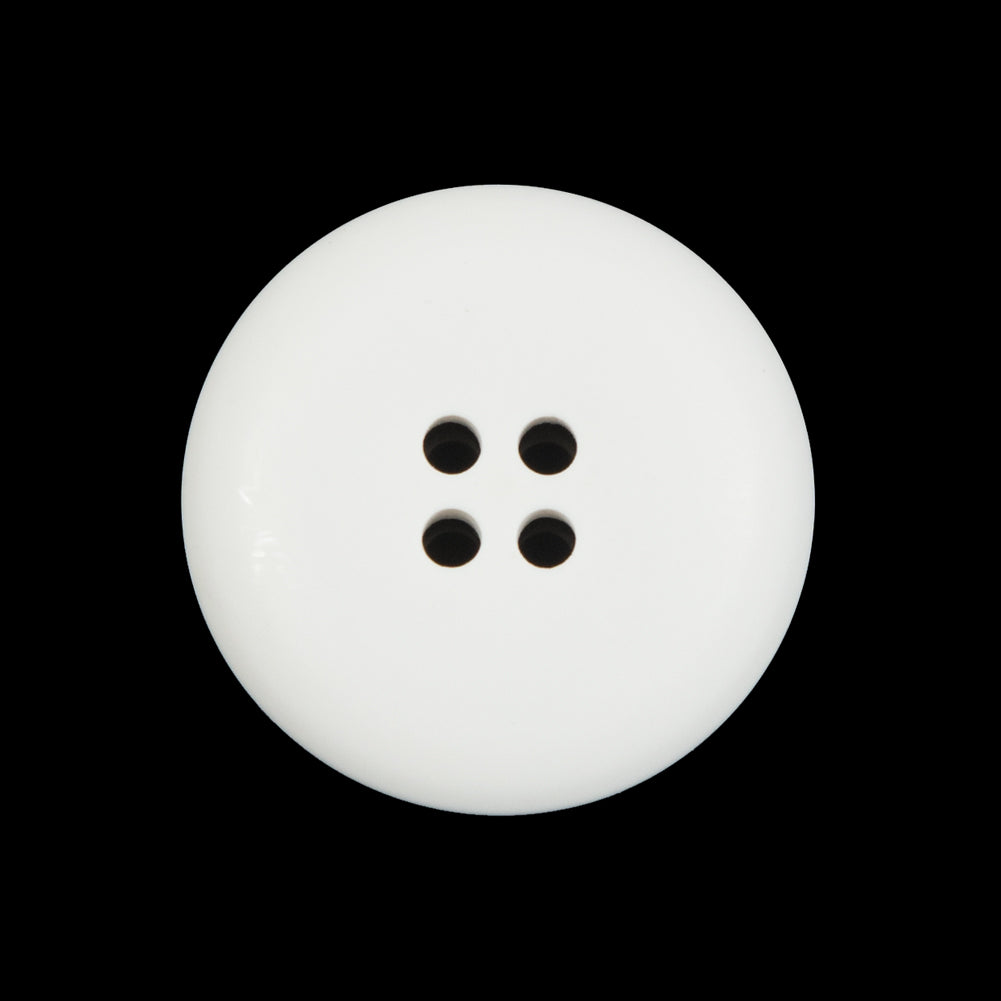 White 4-Hole Plastic Button - 40L/25.5mm