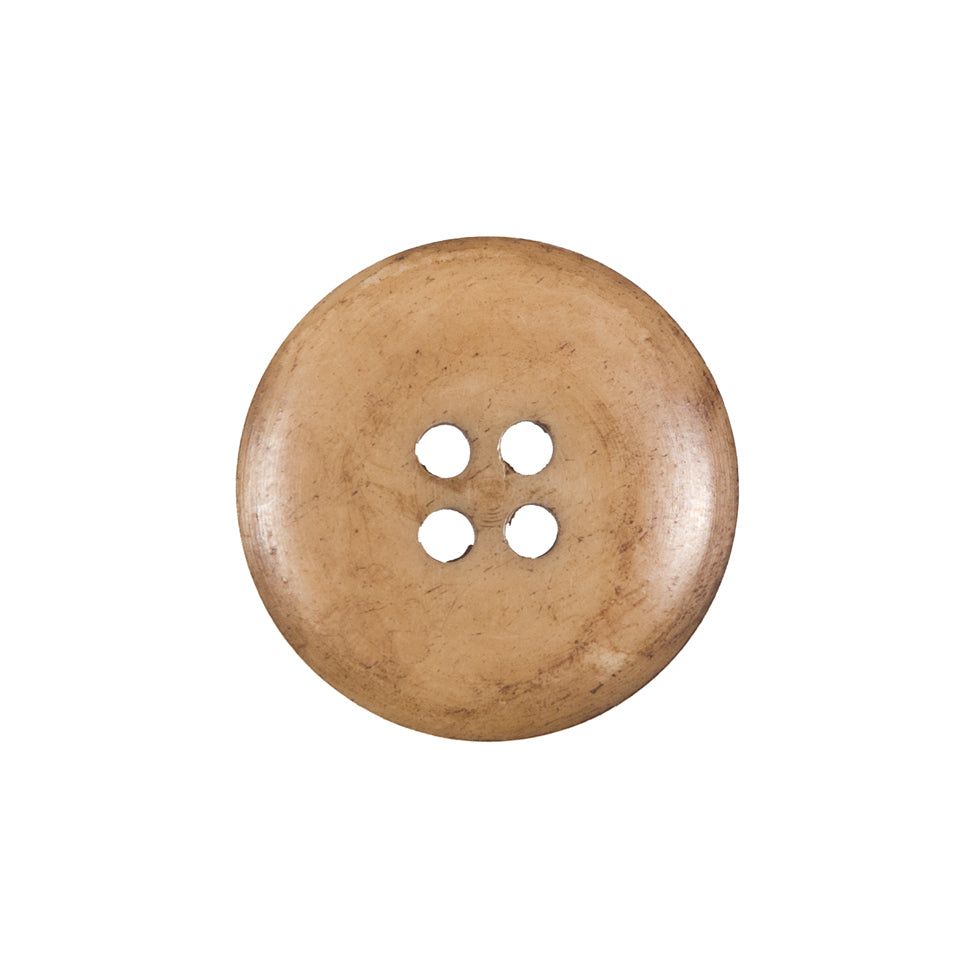 Beige Horn 4-Hole Button - 34L/21.5mm