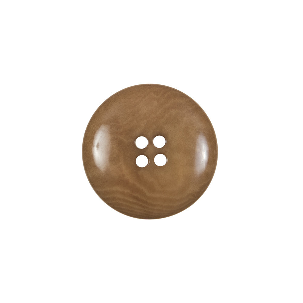 Dark Tan Horn 4-Hole Button - 32L/20mm