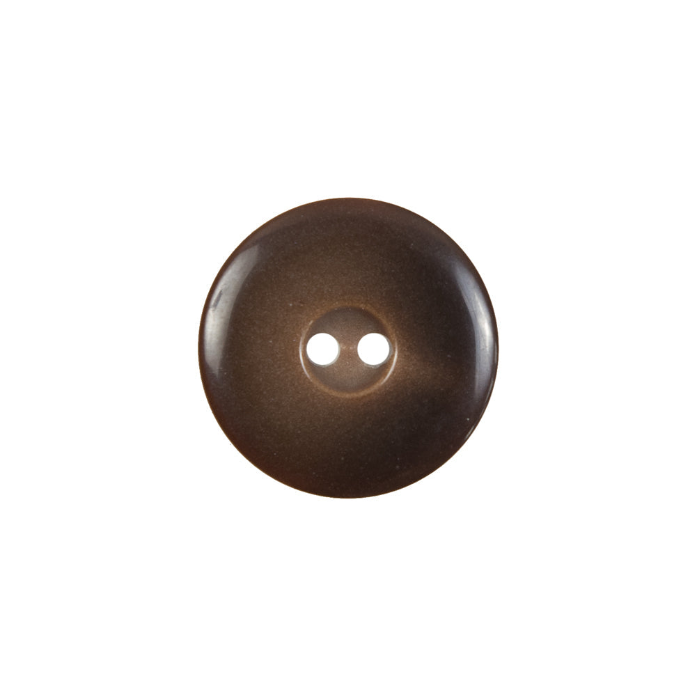 Brown Plastic 2-Hole Button - 28L/18mm