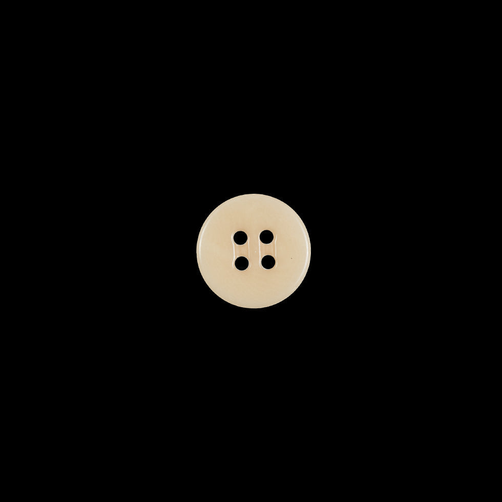 Light Tan Horn 4-Hole Button - 14L/9mm
