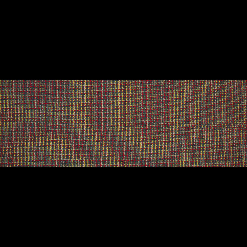 Red, Green and Yellow Woven Wool Tweed