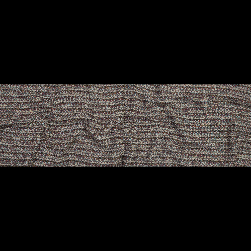 Italian Orange, Green and White Striped Wool Knit