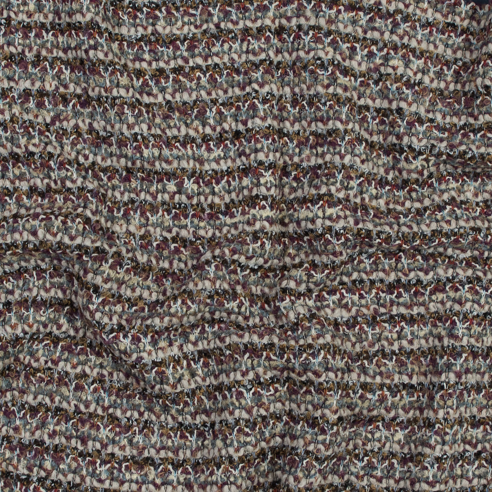 Italian Orange, Green and White Striped Wool Knit