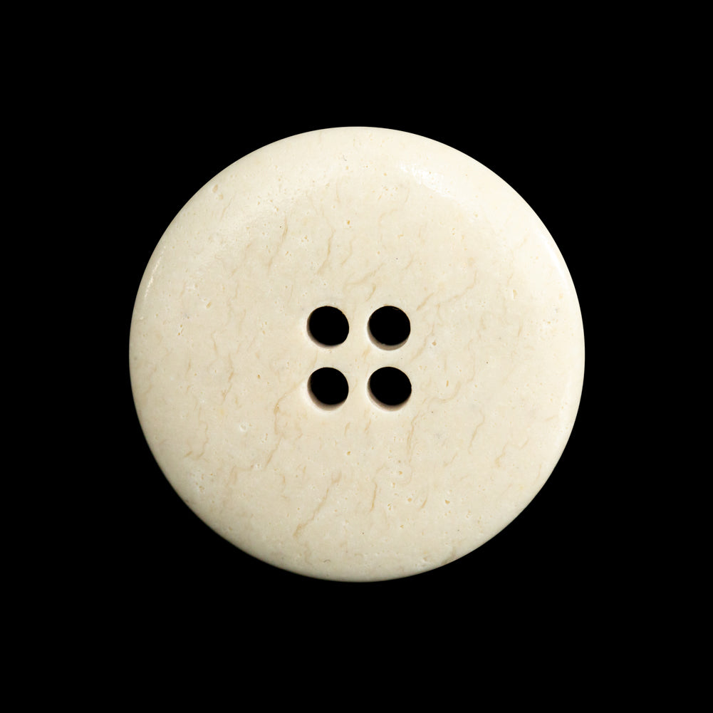 Beige Horn 4-Hole Button - 40L/25.5mm