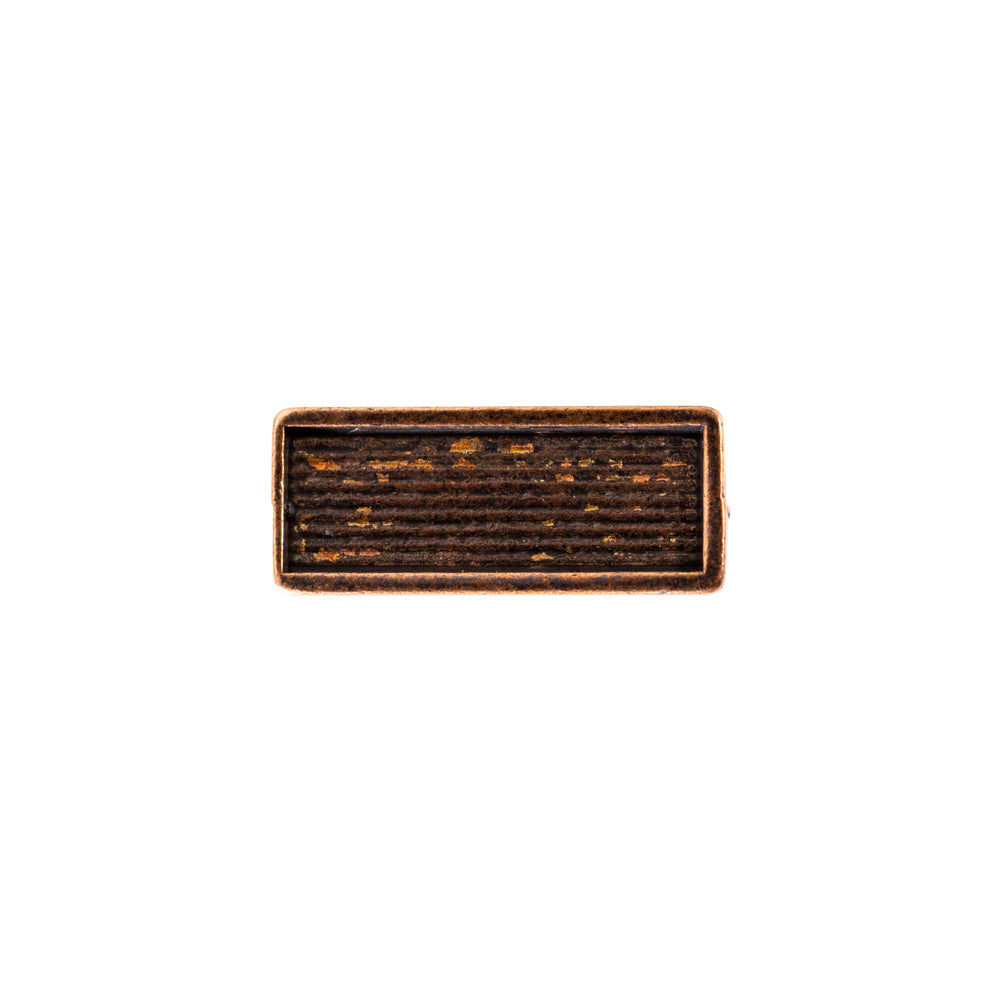 Bronze Metal Toggle Button - 0.25" x 0.5"