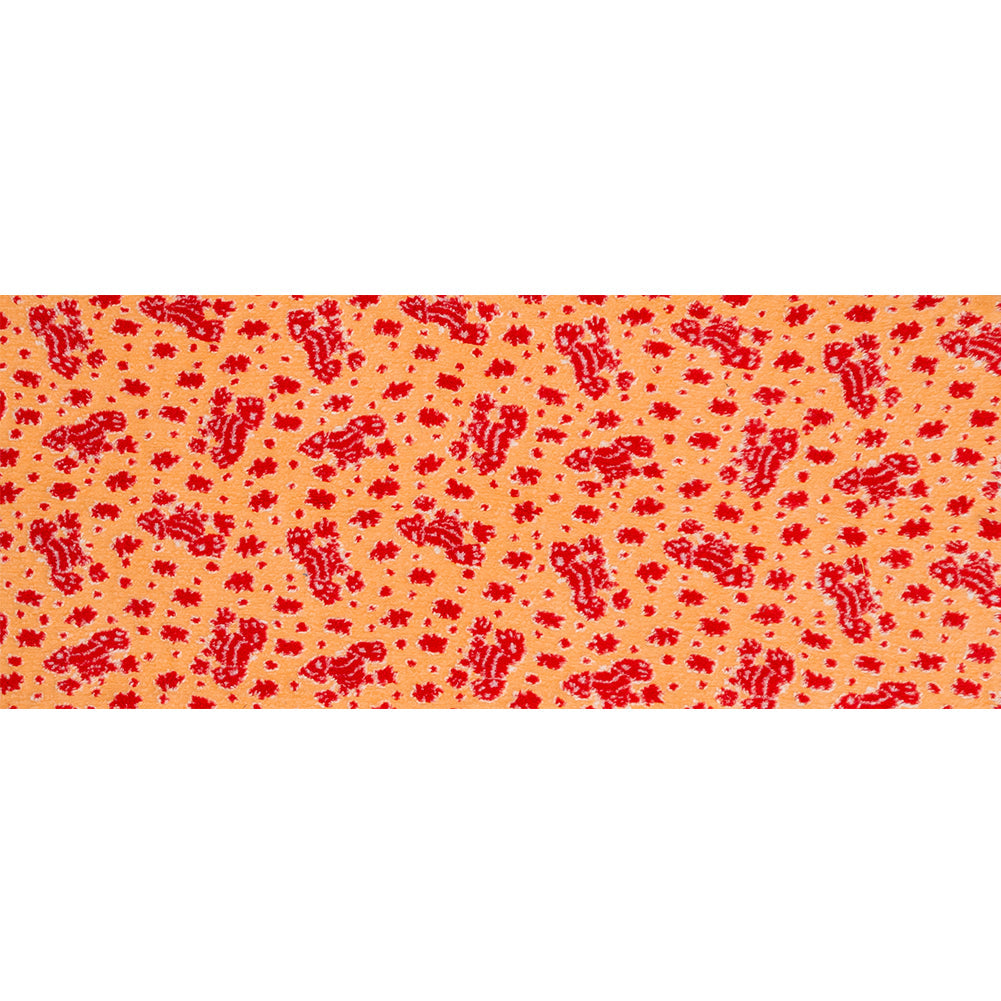 Italian Orange and Red Chunky Wool Knit
