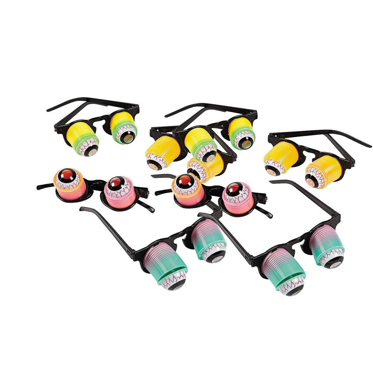 Kids Hanging Rainbow Goo-Goo Eyeglasses – Set of 12