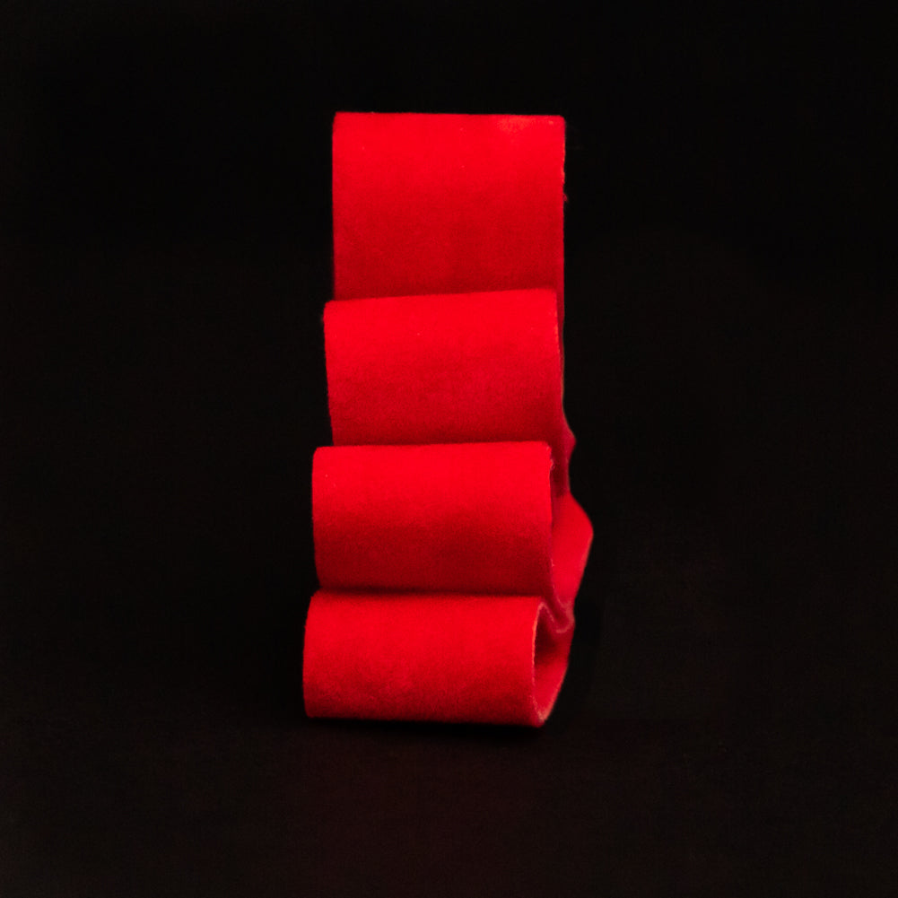 Italian Red Double Faced Brushed Velvet - 0.625"