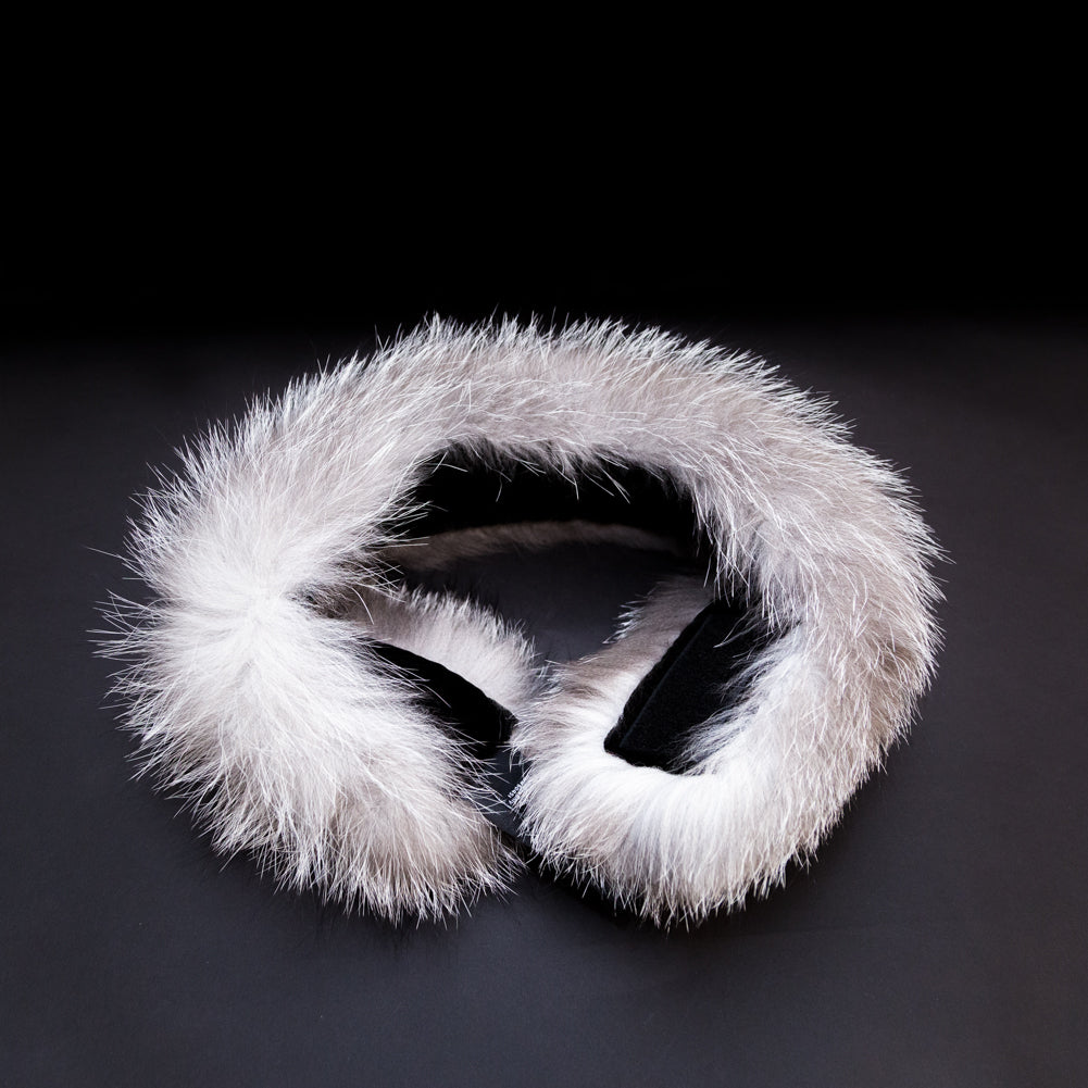 Blue Frost Fox Fur Headband or Scarf with VELCRO® Closure