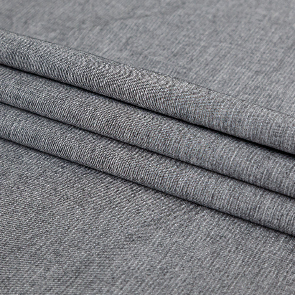 Heathered Tornado and Antarctica Reversible Perforated Cotton Chambray