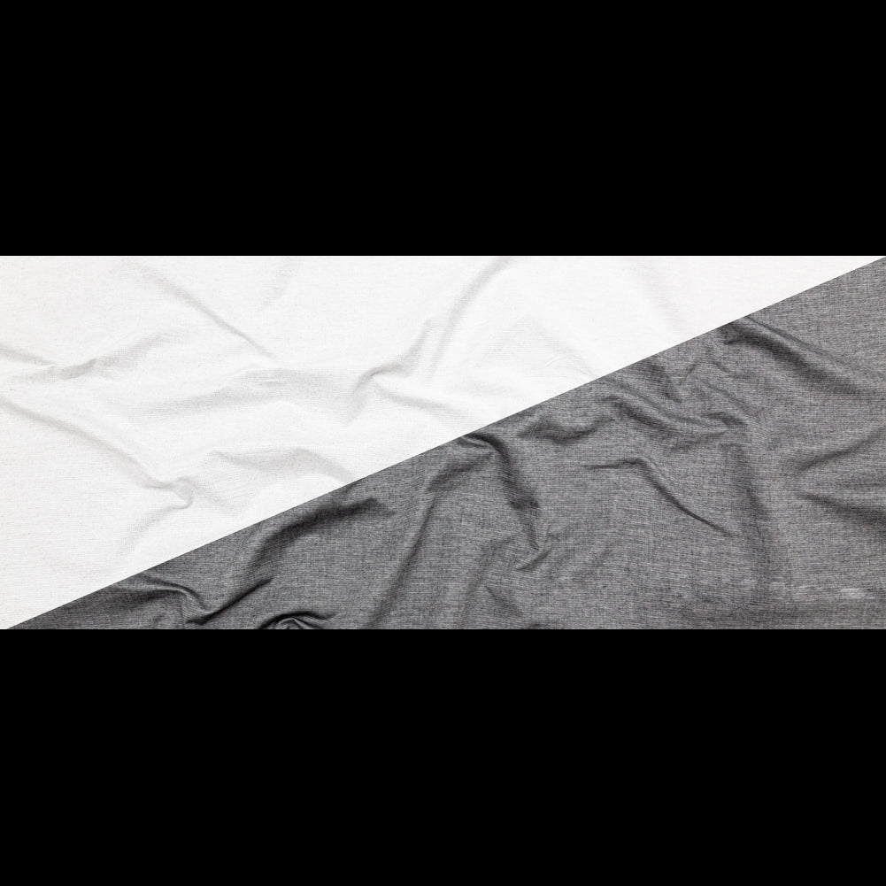 Heathered Tornado and Antarctica Reversible Perforated Cotton Chambray