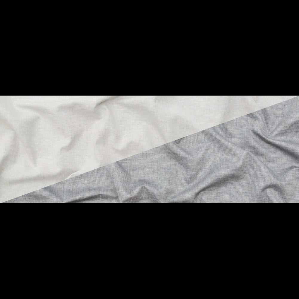 Rag & Bone Heathered Gray and White Lightweight Cotton Double Cloth