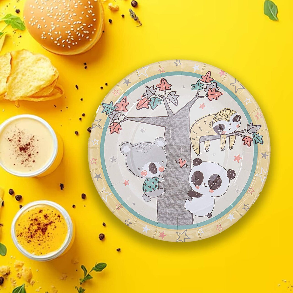 8 Ct. Little Panda & Friends Dinner Plates 9" Baby Shower Party Paper Plates