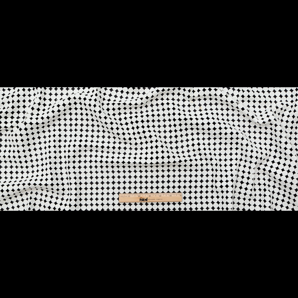 Cotton Guipure Lace - White Geometric