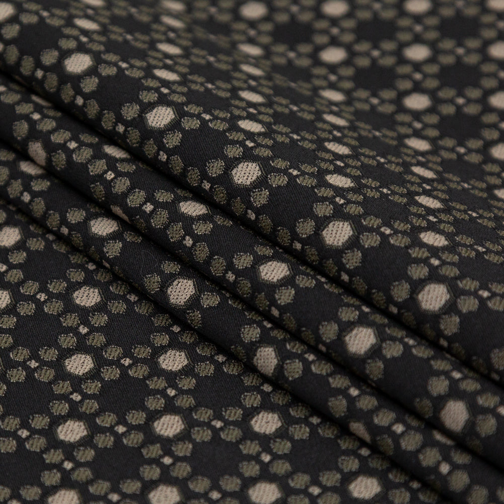 Rag & Bone Black, Bronze and Green Geometric Stretch Jacquard