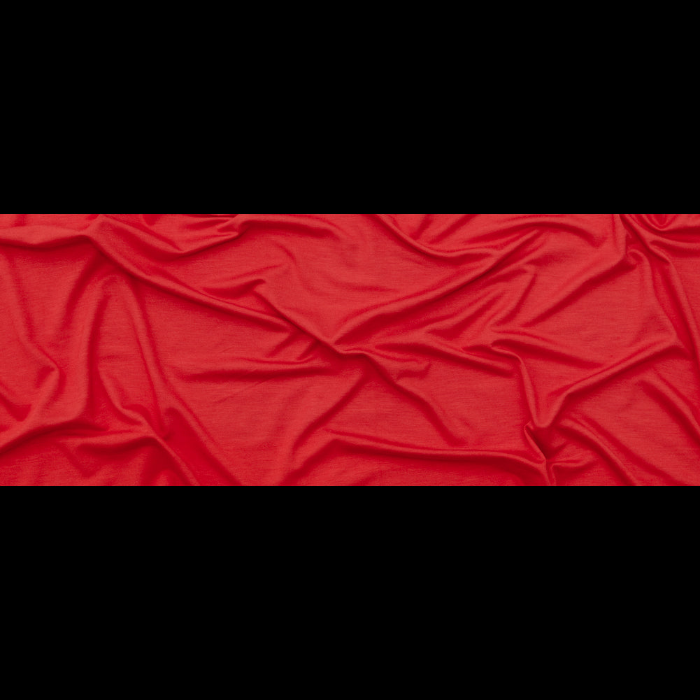 Italian Poppy Red Stretch Viscose Jersey