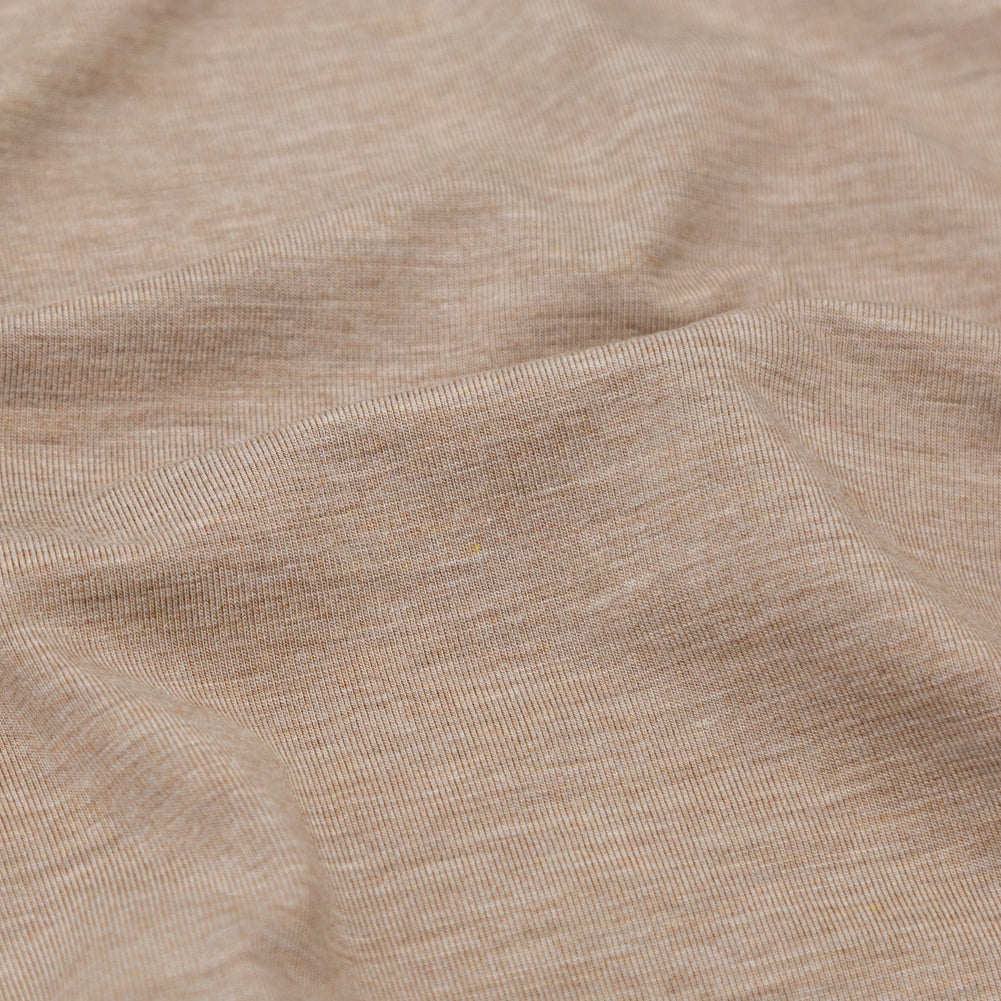 Italian Heather Taupe Stretch Viscose Jersey