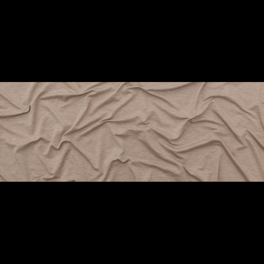 Italian Heather Taupe Stretch Viscose Jersey
