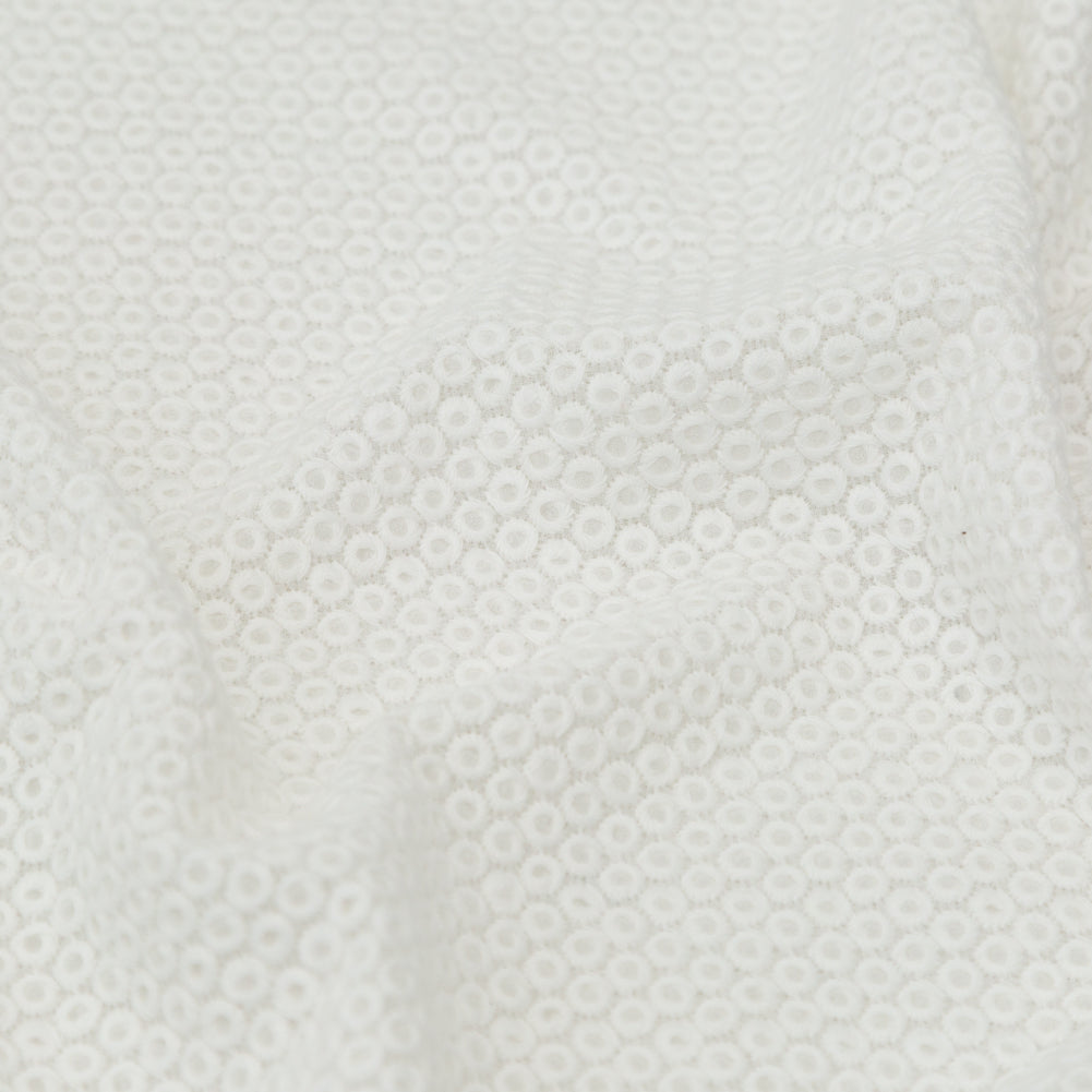Rag & Bone White Polyester Chiffon with Cotton Embroidered Circles