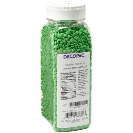 St. Patrick's Day Shamrock Quins Sprinkles Cupcake and Cake