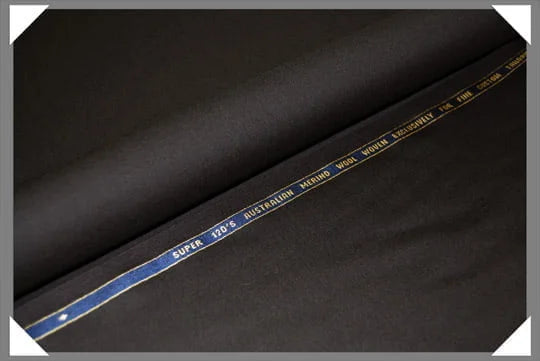 1 Yard Rich Brown Super 120s Merino Wool Fabric 58/60 Inches Wide High-Quality Suiting Material