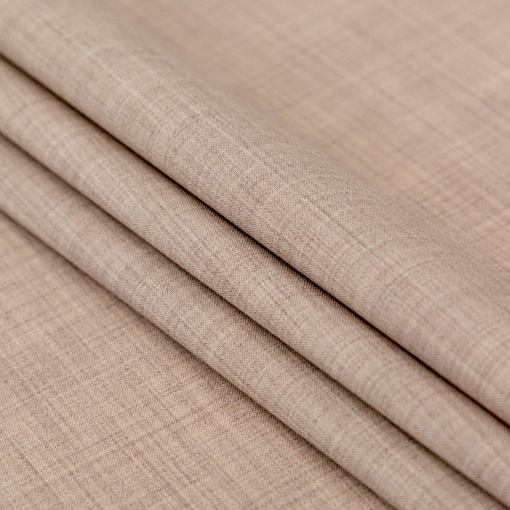 Italian Heather Hazel Stretch Wool Suiting