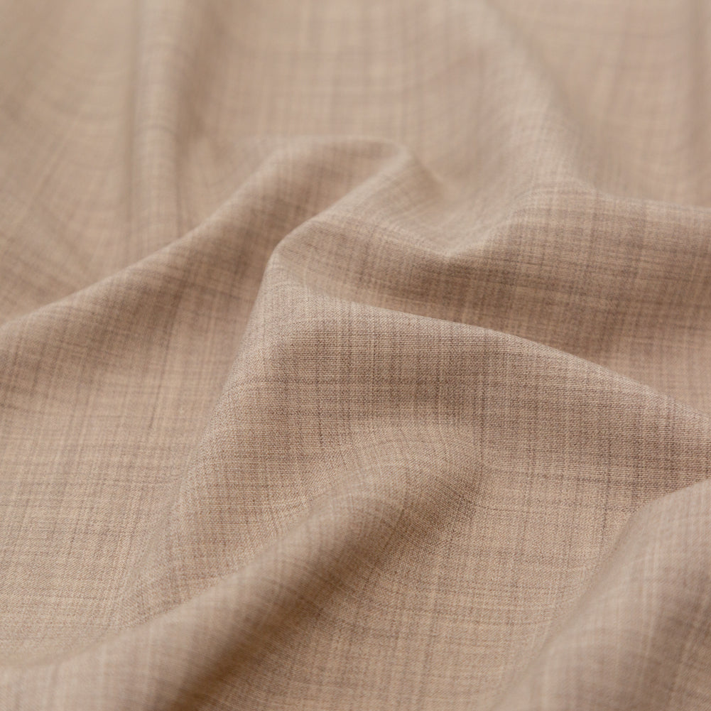 Italian Heather Hazel Stretch Wool Suiting