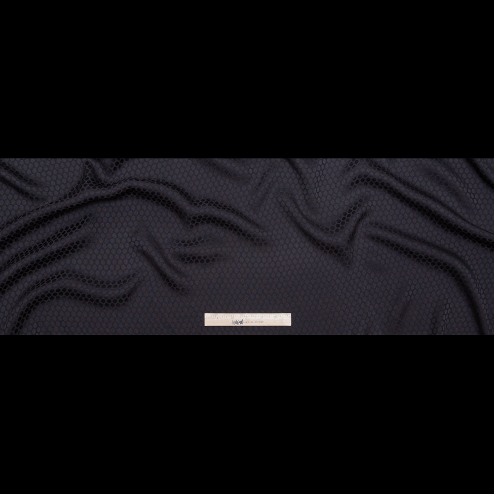 Black Circles Rayon Jacquard