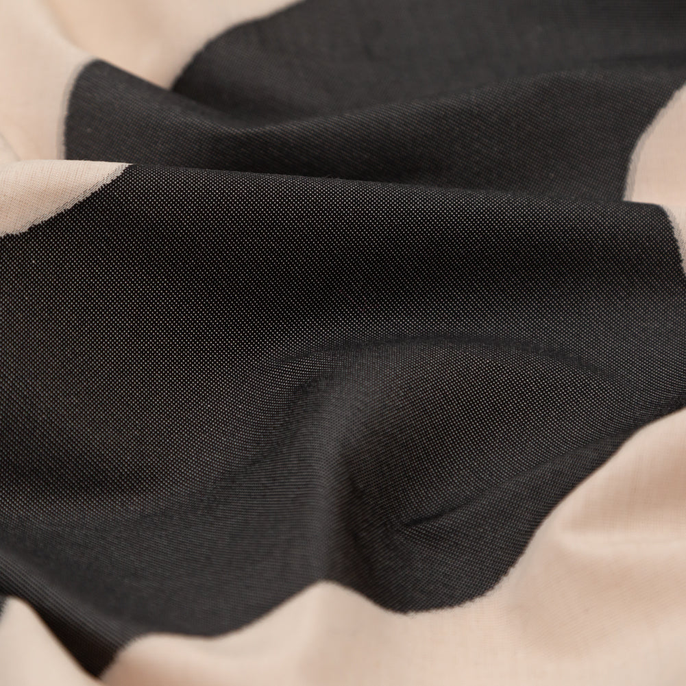 Milly Charcoal and Sandshell Abstract Cotton Woven