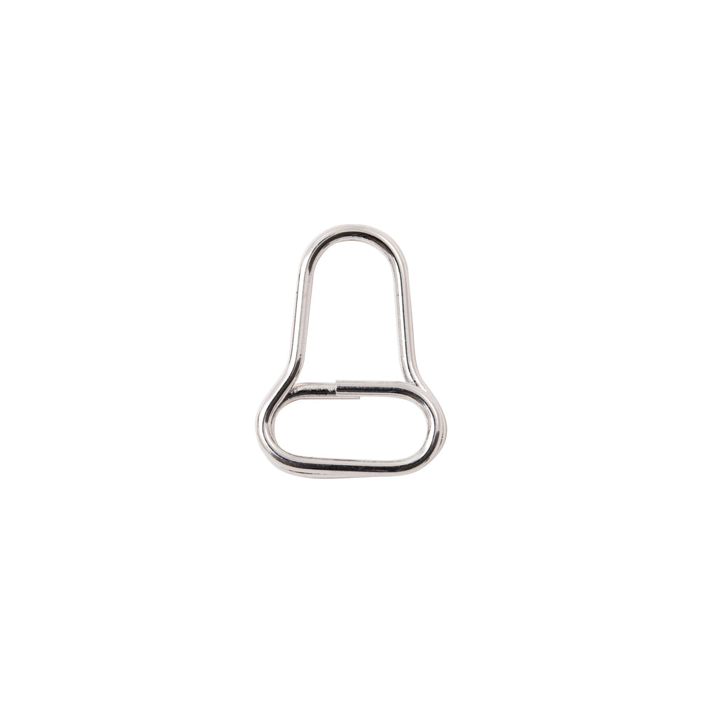 Mood Exclusive Italian Large Silver Open Bell-Shaped Metal Zipper Pull