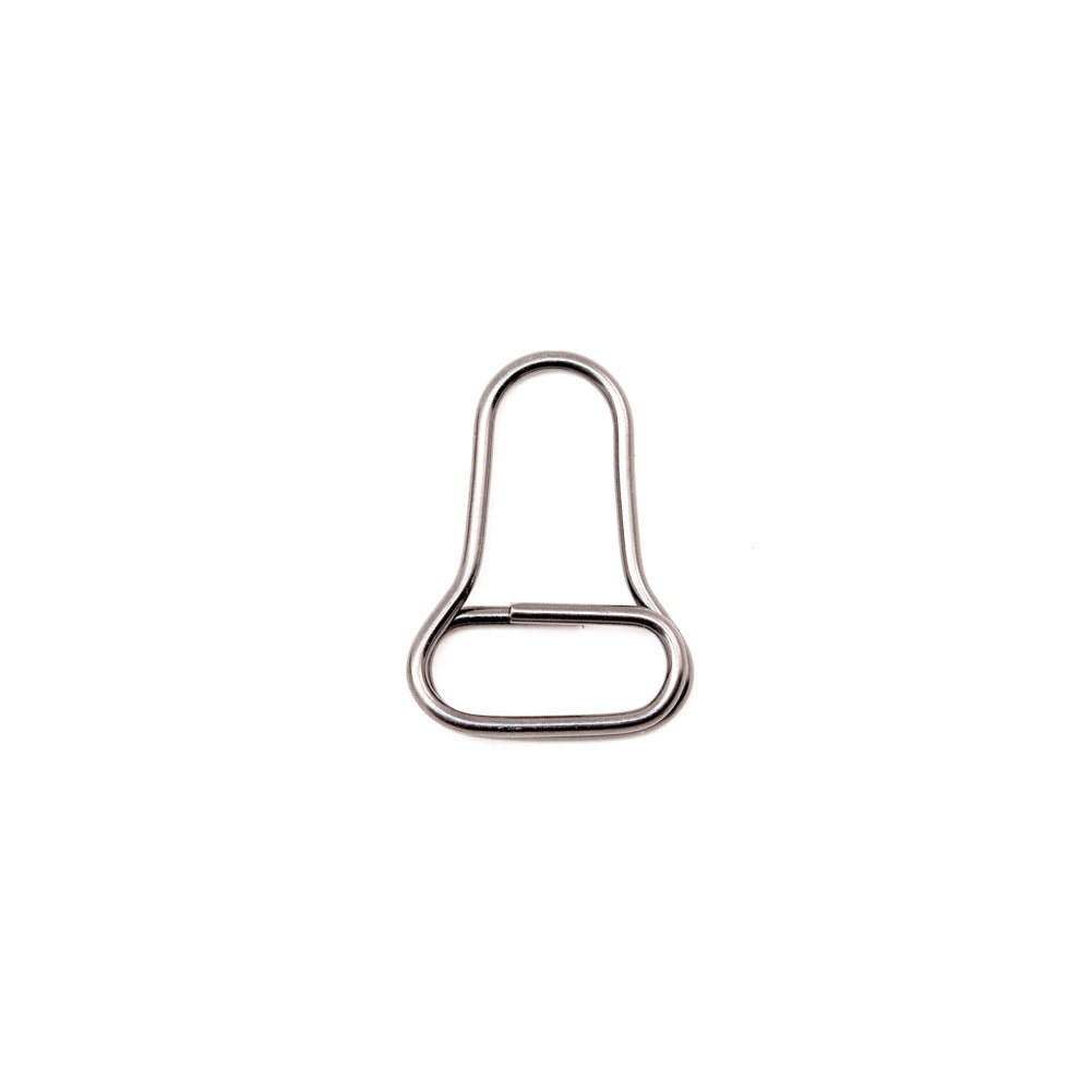 Mood Exclusive Italian Small Gunmetal Open Bell-Shaped Metal Zipper Pull