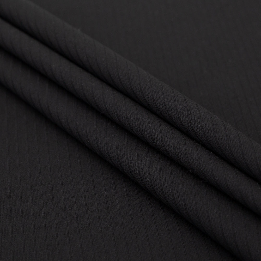 Helmut Lang Black Stretch Twill Wool Ottoman