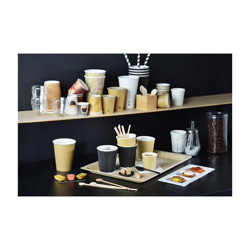 Packnwood Double Wall Compostable Paper Cups, 10 oz, 3.5" Dia. x 3.7" H, Case of 500