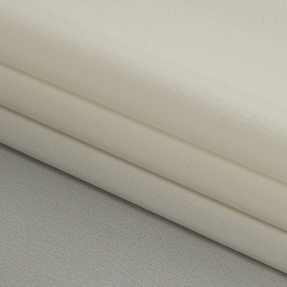 Cannoli Cream Lightweight Stretch Polyester Crepe