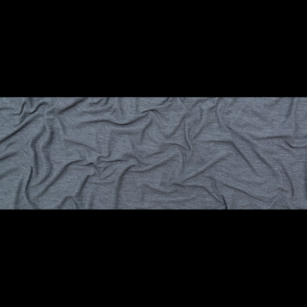 Italian Heathered Gray Creped Stretch Knit