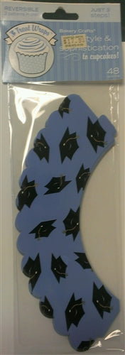 Graduation Cupcake Treat Wrap - 48 Pack
