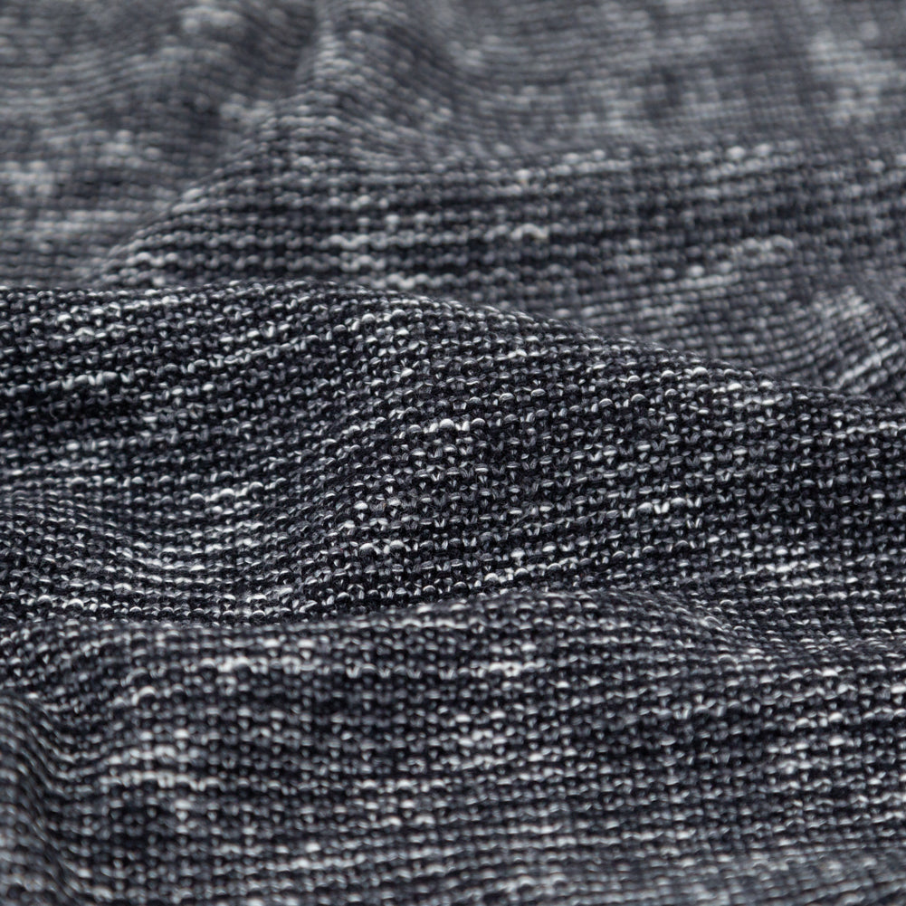 Italian Black and White Heathered Stretch Knit