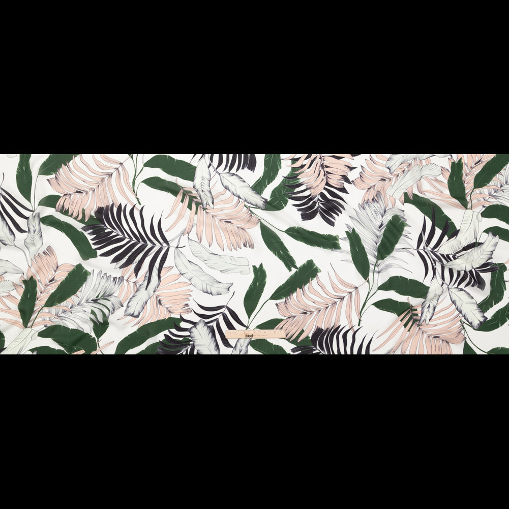 Milly Tropical Leaves Silk Georgette