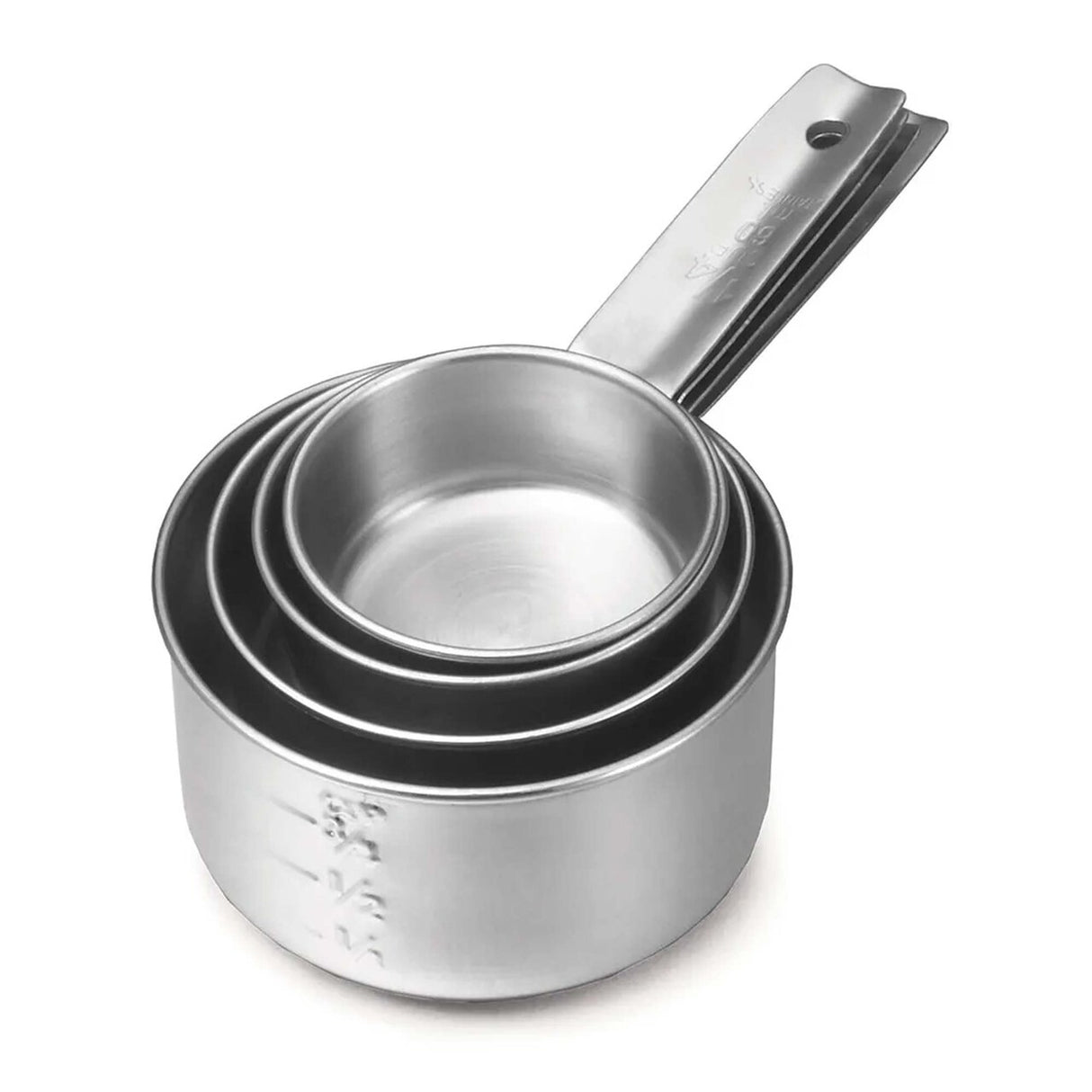 4 Piece Measuring Cup Set Stainless Steel, Standard Weight