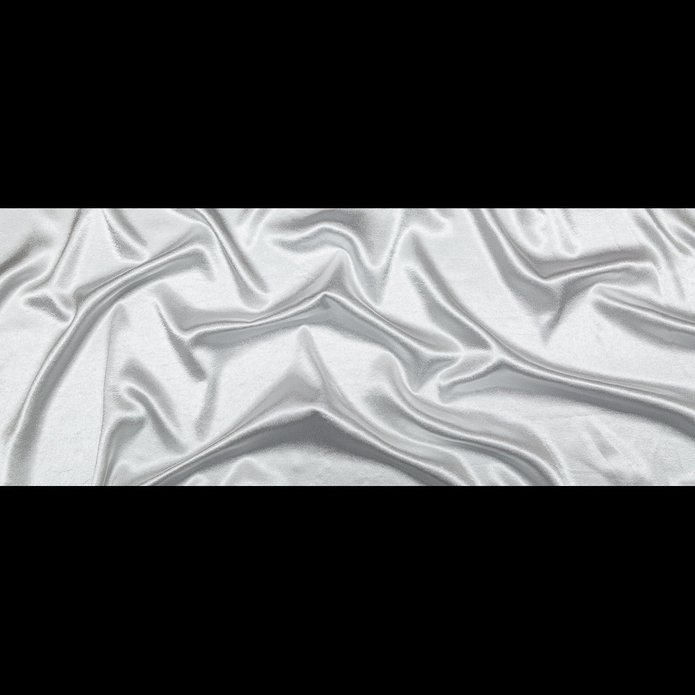 Italian White Polyester Crepe Back Satin