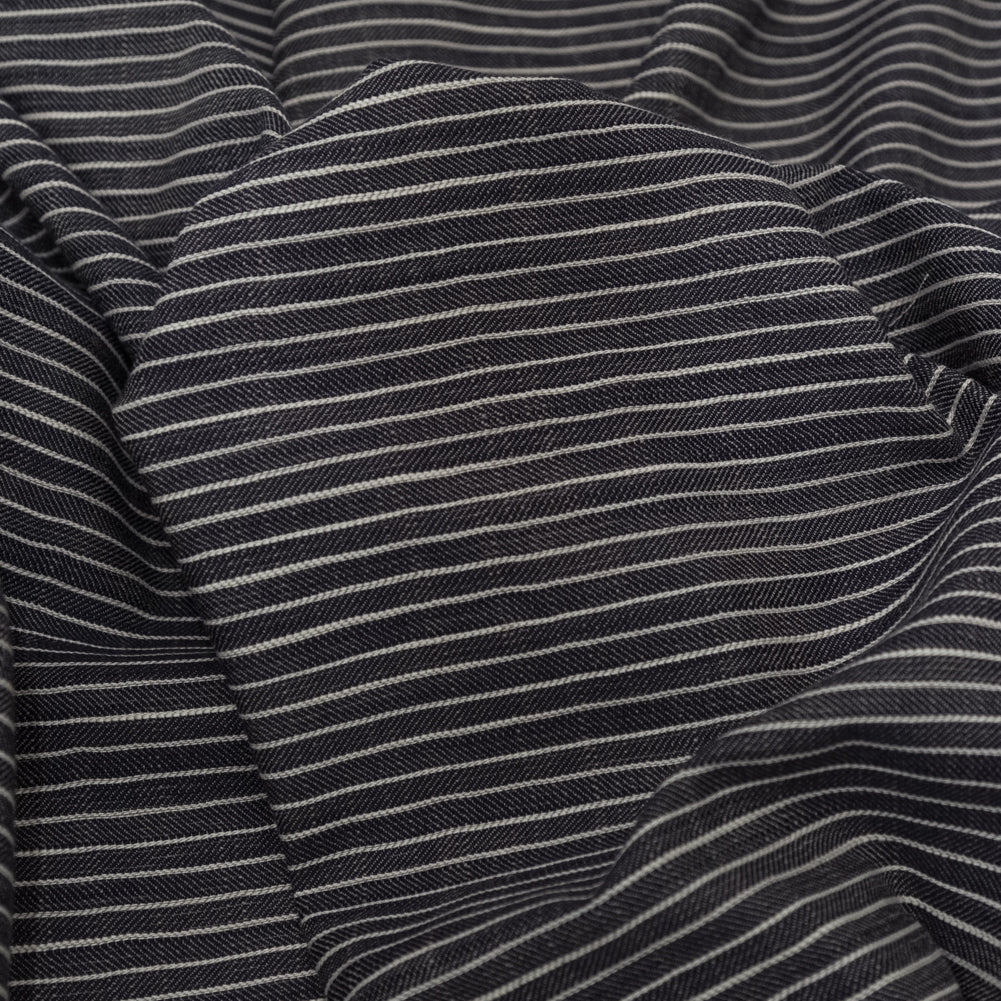 Tornado and Dove Striped Organic Cotton Dobby