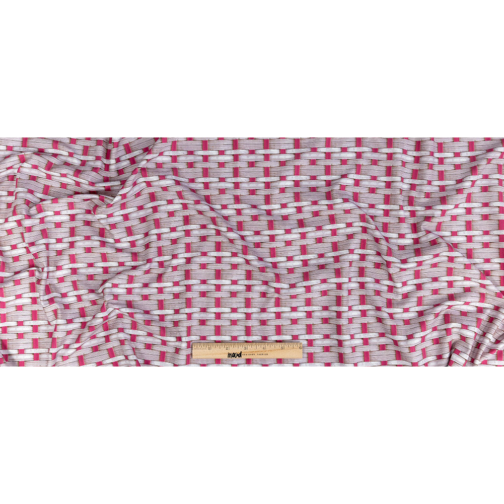 Pink and Mauve Shadows Wicker Basket Caye UV Protective Compression Swimwear Tricot with Aloe Vera Microcapsules