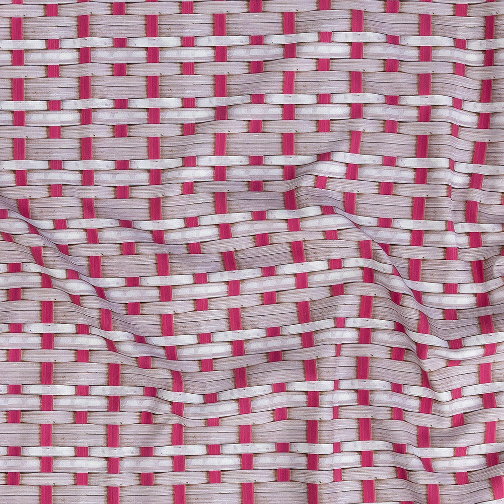 Pink and Mauve Shadows Wicker Basket Caye UV Protective Compression Swimwear Tricot with Aloe Vera Microcapsules