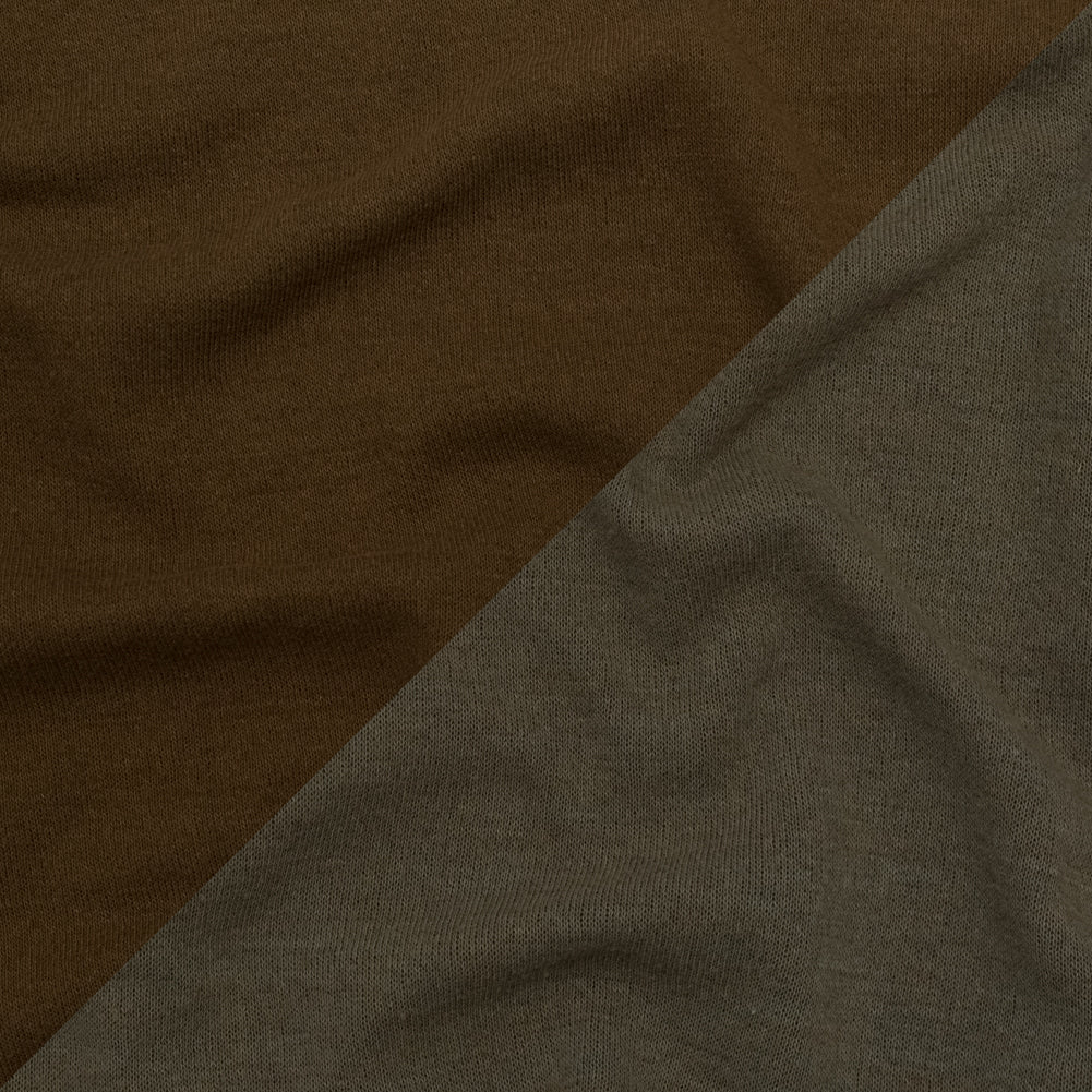 Italian Brindle and Coffee Liqueur Reversible Wool Double Knit
